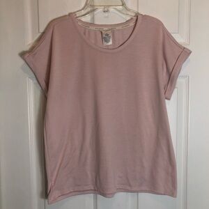 Lucky Brand Crewneck Rolled Sleeve T-Shirt  Size Medium